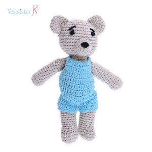 China Lieferanten Baby Weiche Schöne Handgemachte Spielzeug Nette Häkeln Bär Amigurumi - Product Image 1