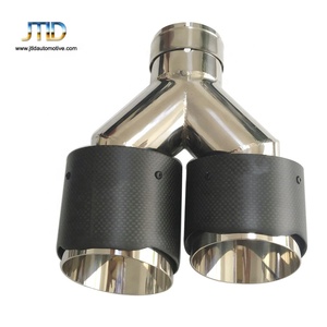 Punta de <span class=keywords><strong>escape</strong></span> de doble salida brillante de fibra de carbono AK <span class=keywords><strong>para</strong></span> <span class=keywords><strong>Akrapovic</strong></span> style - Product Image 2