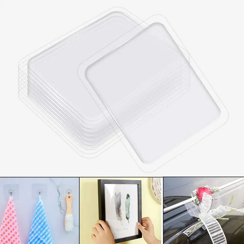 13 Years Factory Super Sticky Easy Gripping Pad Transparent Silicone Fixate Anti-Slip Gel Pads Mat Wall Sticker