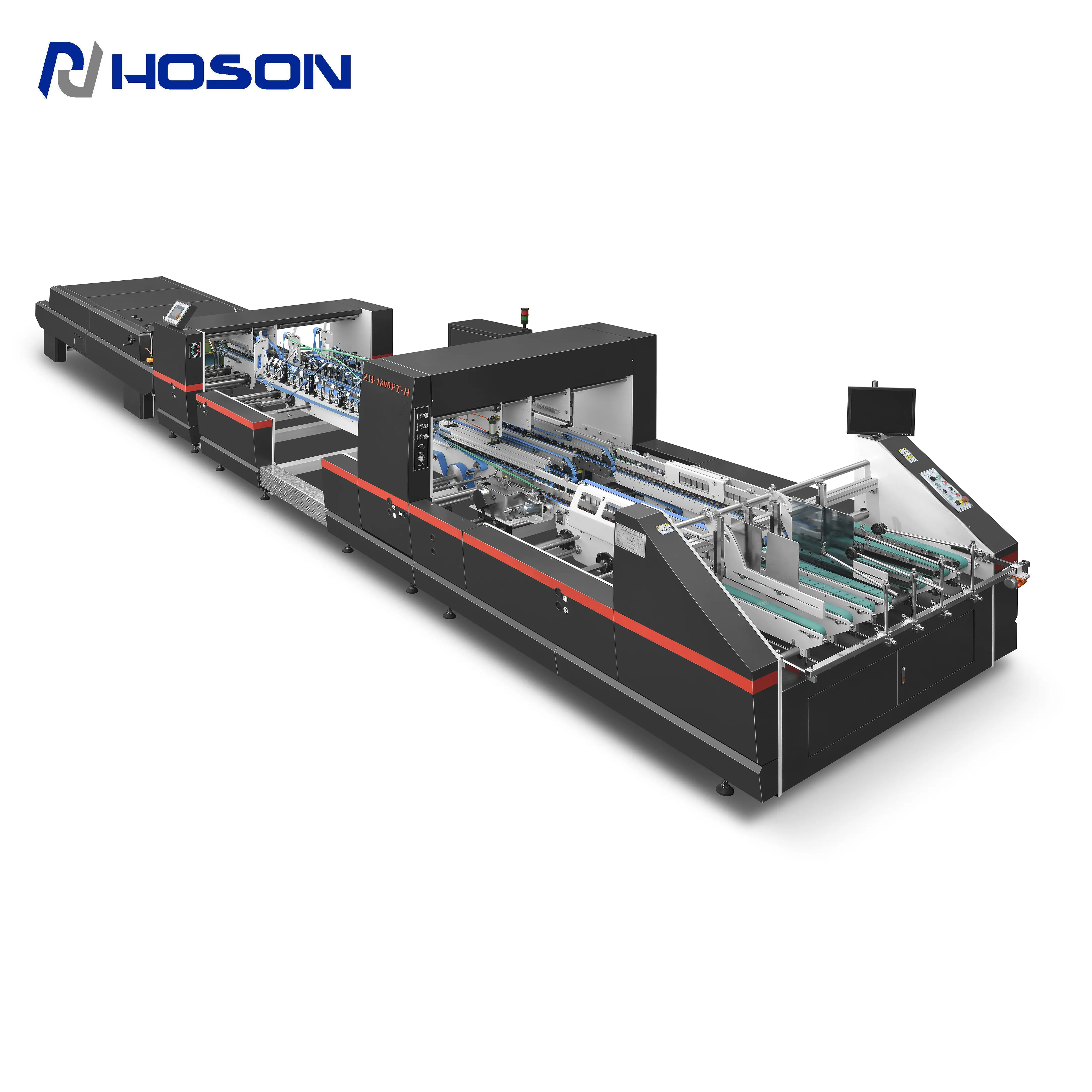ZH-1800FT 자동 접는 골 판지 상자 접는 붙이는 기계