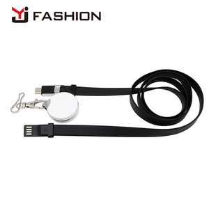 Hersteller Hohe Qualität 3 in 1 Lanyard USB Ladekabel für Android micro usb, ios und USB C Handy zubehör - Product Image 2