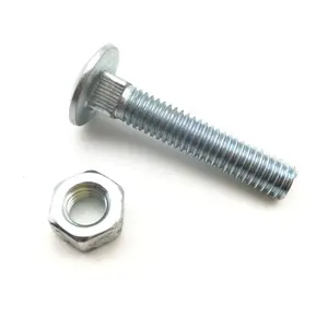 General Purpose Carbon Steel Round Head Metric &amp; Inch Coach <strong>Bolts</strong> Bright Zinc Plated <strong>Carriage</strong> <strong>Bolt</strong> - Product Image 1