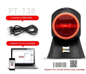 BaoShare PT-138 USB/R S232 CMOS Imaging Sensor 1D/2D <span class=keywords><strong>Desktop</strong></span> Barcode Scanner hände freies pos qr code scanner - Product Image 3