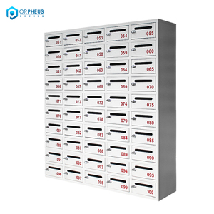 50 Door Multiple Post Boxes 5 <strong>Column</strong> Apartment Stainless Steel Letter Box <strong>Mailboxes</strong> Design