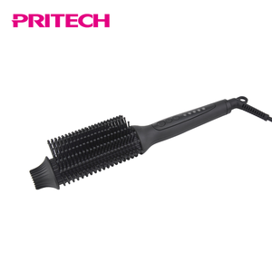 PRITECH nuevo revestimiento de cerámica 2 en 1 Control de temperatura plancha de pelo rizador de hierro con cepillo - Product Image 2