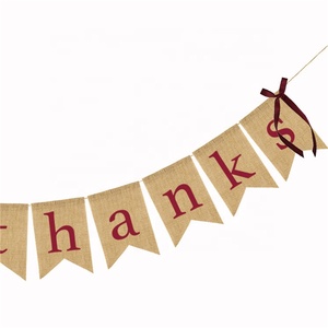 DONNER <span class=keywords><strong>GRÂCE</strong></span> Feuilles D'érable Rouge Drapeau pour la Décoration <span class=keywords><strong>De</strong></span> Thanksgiving Cadeau Bunting Bannière - Product Image 5