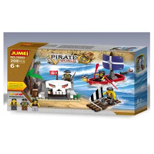 208 pcs brickyard abs assemble plastic pirate toys building blocks bricks set toy