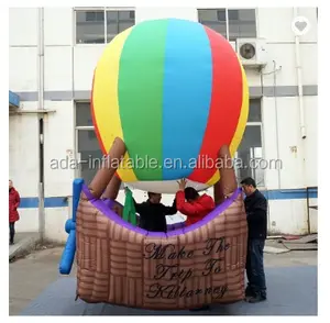 彩虹彩色巨型现实充气热气球与风机ST1432