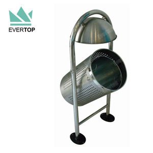 DA-37H Số Lượng Lớn Đứng Thép Không Gỉ Ngoài Trời Thùng Rác Có Thể Với Rainhood Vườn Kim Loại Chất Thải <span class=keywords><strong>Bin</strong></span> Phong Cách Hiện Đại Thùng Rác Có Thể - Product Image 2