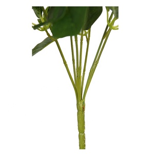 Decoración de pared Artificial, hoja de plástico, decoración para <span class=keywords><strong>el</strong></span> hogar y la Oficina, simulación de hojas tropicales, verde, ramo de hojas artificiales - Product Image 4