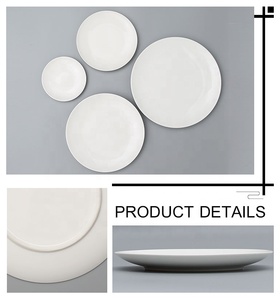 Diseño conciso de porcelana blanca ware filete servir plato de cerámica placa con suave - Product Image 4