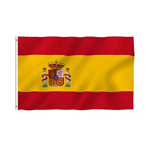 Fabriek Voorraad Polyester Goedkope Espana Spaanse Vlag van Spanje