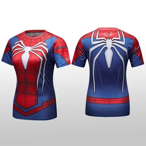 女性用スパイダーマン スーパーヒーローコスチューム レディースTシャツ 3Dプリント昇華Tシャツ - Product Image 3