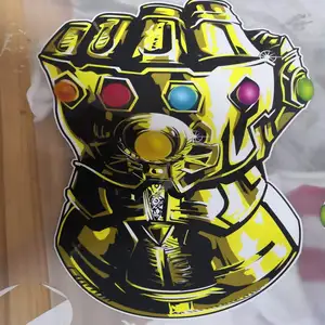 Marvel thanos impressão personalizada da tela de seda impressa etiqueta simples para roupas da camiseta