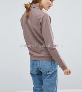 Pas cher Prix Personnalisé En Vrac <span class=keywords><strong>Blanc</strong></span> Demi-Fermeture Éclair Slim Fit Manches Longues Femmes <span class=keywords><strong>Polo</strong></span> Chemise - Product Image 2