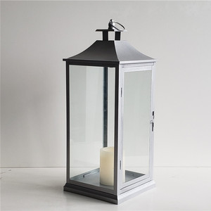 Candle Led <strong>Lantern</strong> Set of 3 <strong>Silver</strong> <strong>Lantern</strong> Power Coating Indoor Metal Floor Square Led Moroccan <strong>Lanterns</strong> - Product Image 3
