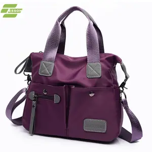 Bolso de hombro de nailon con asa para mujer, bolsa de mano femenina para ocio al aire libre, a la moda, grande, para compras, 2020