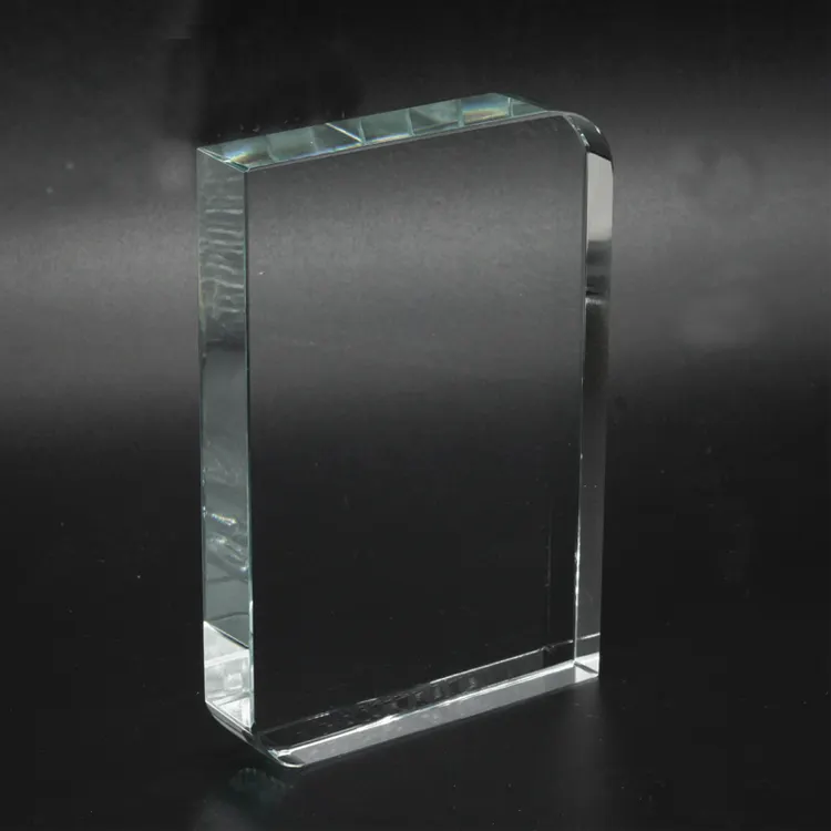 Cornice per foto in cubo di cristallo trasparente trasparente in bianco all'ingrosso all'ingrosso in fabbrica per decorazioni domestiche