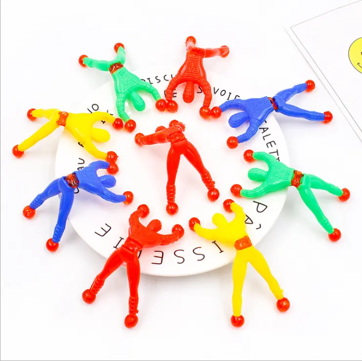 2019 Hot Sale Sticky Climbing wall Spider man Art Action Figure Novelty toy For Kids