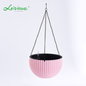 Leizisure Ronde Arrosage Auto Tenture Panier En Plastique Jardin Planteur Pot De Fleur pour <span class=keywords><strong>Balcon</strong></span> Décoration - Product Image 3