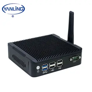 Servidor de rede J3710 1.6GHz 32gb suporte 4k resolução relação fanless mini pc para escritório e casa