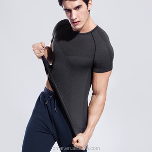<span class=keywords><strong>เสื้อ</strong></span>ยืดสีขาวล้วนสำหรับผู้ชาย<span class=keywords><strong>เสื้อ</strong></span>ออกกำลังกายโพลีเอสเตอร์แบบสลิมฟิตสำหรับผู้ชาย - Product Image 4