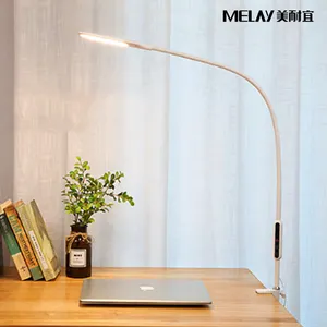 オフィス照明柔軟な5グレードの明るさと色温度リモコン読書クリップランプクランプ付きテーブルランプ