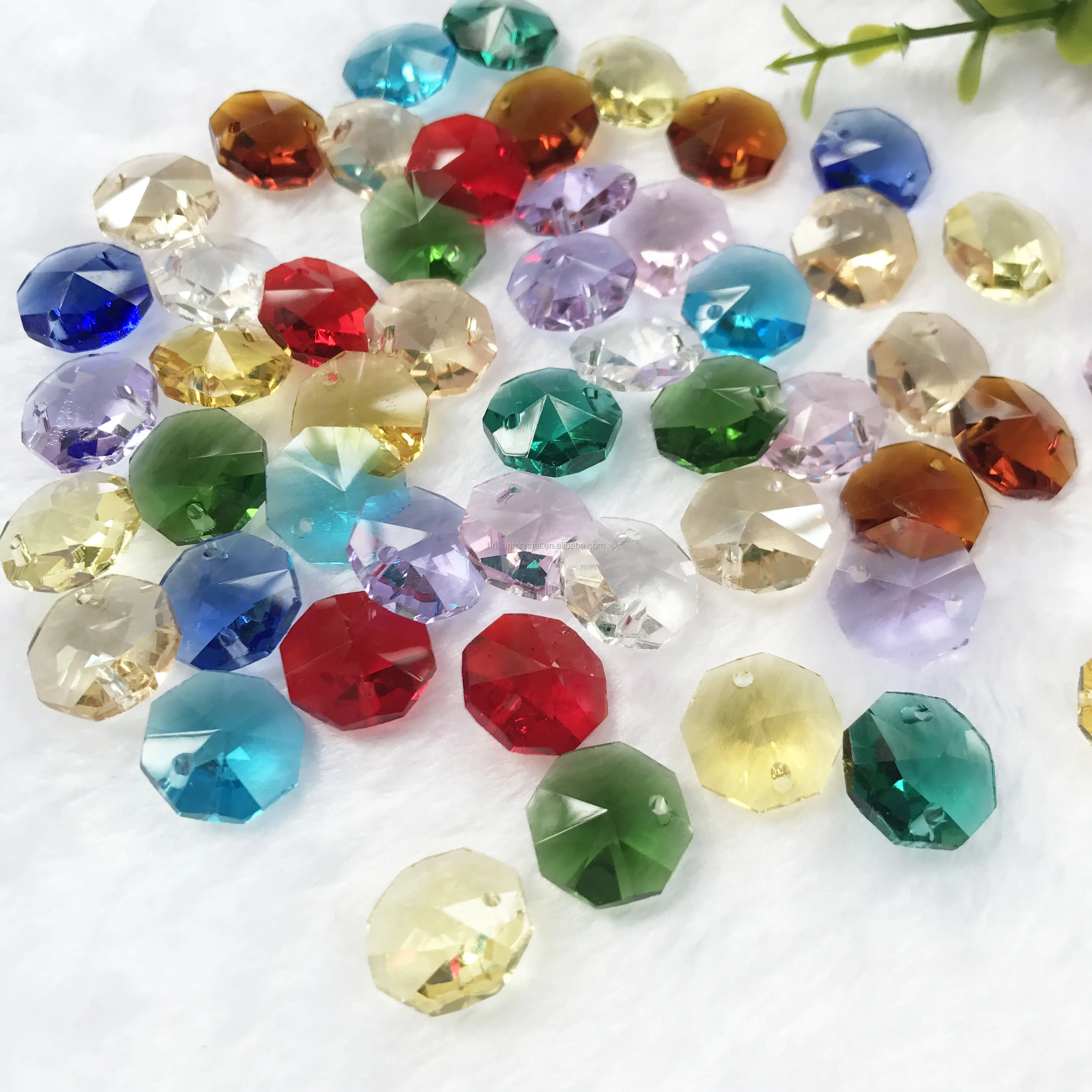 14mm K9 faceted crystal octagon beads for chandelier accessories