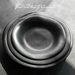 Venta al por mayor <span class=keywords><strong>de</strong></span> alta calidad negro Placa <span class=keywords><strong>de</strong></span> porcelana para la merienda - Product Image 4