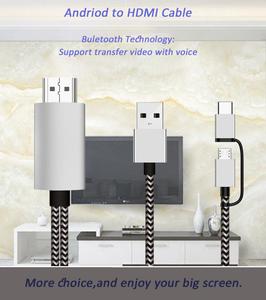Siêu Tốc Độ Hỗ Trợ 2K @ 60Hz Âm Thanh Loại C/<span class=keywords><strong>Micro</strong></span> Để <span class=keywords><strong>HDMI</strong></span> Adapter Cable <span class=keywords><strong>USB</strong></span> C Để <span class=keywords><strong>HDMI</strong></span> Cáp - Product Image 6