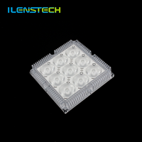 Ilenstech clair acrylique 9in1 led optique lentille 10 degrés pour 2525 3030 3535 5050 led lumière diffuseur objectif