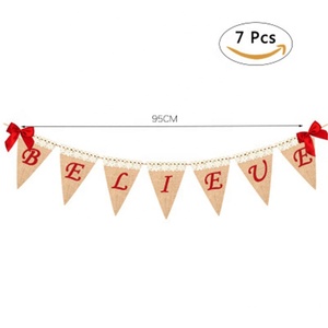 Joyeux Noël Nouvel An Bannière Croire Suspendus Bannière Drapeaux D'école à la Maison Fête Décoration Bannière - Product Image 2