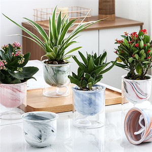 Nouveau design <span class=keywords><strong>pas</strong></span> <span class=keywords><strong>cher</strong></span> décor à la maison mini pot en céramique/balcon table de bureau décoratif en marbre succuclent planteur - Product Image 5