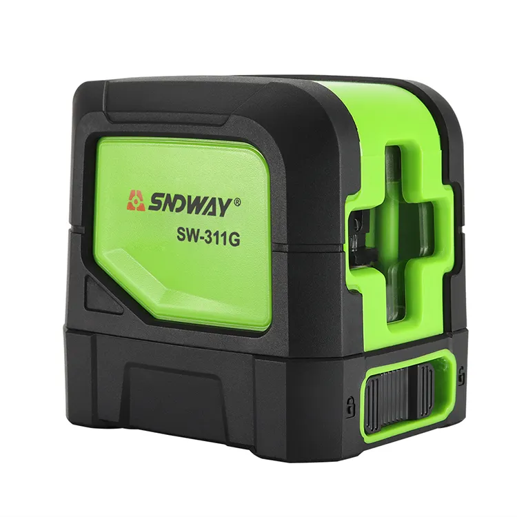 SNDWAY 미니 2 크로스 라인 nivel 레이저 녹색 빔 셀프 레벨링 레이저 레벨 브래킷