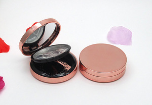 Boîte à poudre cosmétique <span class=keywords><strong>vide</strong></span> compacte noire et blanche à double couche, diamètre intérieur 55 mm, pour blush, bronzer, avec miroir - Product Image 6