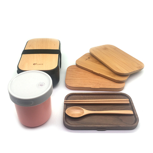 Wholesale food grade container japanese wooden insulated lunch box novelty eco friendly wood