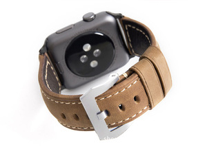 Usine En Gros Mens Vintage Bracelet En Cuir Bande de Montre Pour <span class=keywords><strong>Apple</strong></span> Montre 38 40 42 44mm - Product Image 4