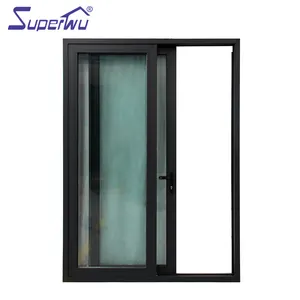 Superhouse-puertas correderas de vidrio usadas, perfil de venta, nuevas puertas deslizantes de aluminio