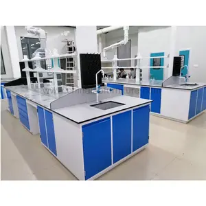 Pharmaceutical laboratory furniture floor mounted all steel structure workbench