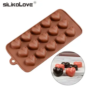 Mini Hart Vorm 15 Holte Fondant Handgemaakte Zeep Schimmel Chocolade Schimmel