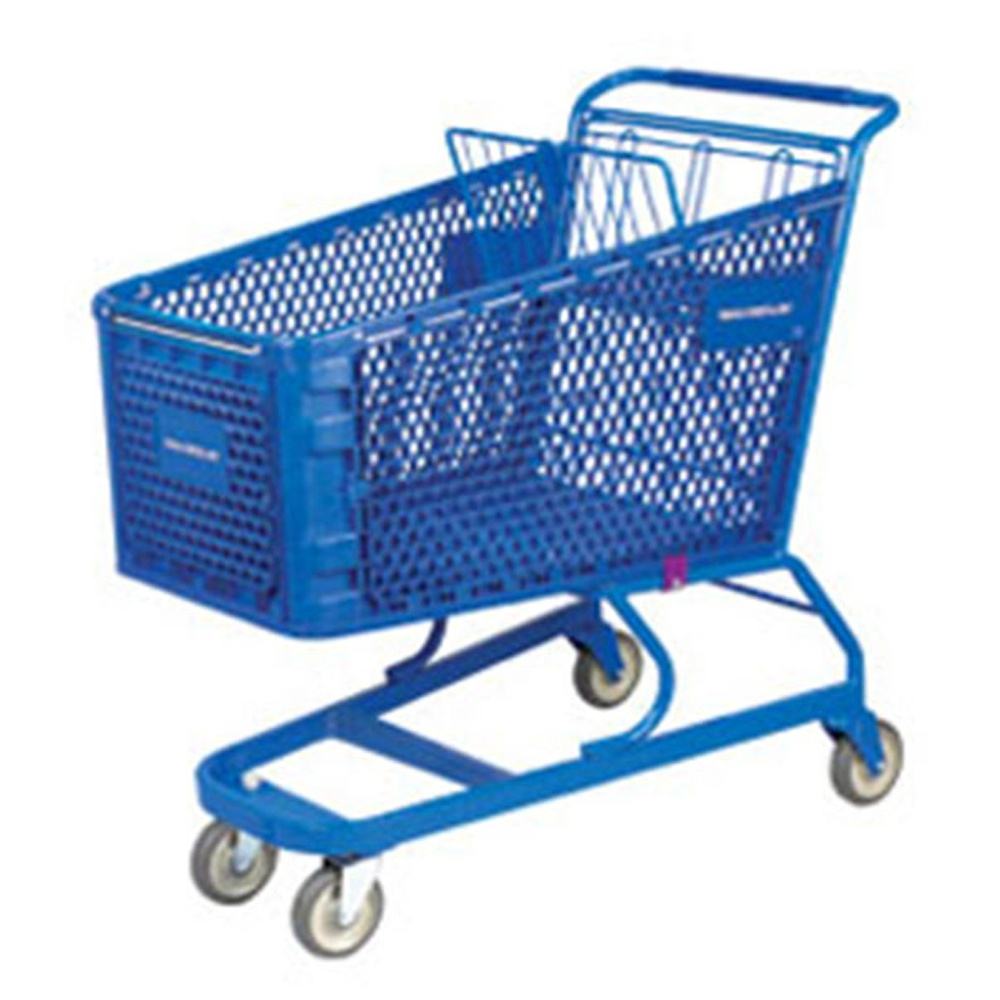 スーパーマーケット用カラフルプラスチックショッピングカート 160L容量