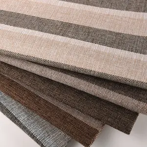 Tissus d'ameublement modernes pour la maison, à rayures, aspect lin, 100% polyester, <span class=keywords><strong>tissu</strong></span> pour canapé - Product Image 1