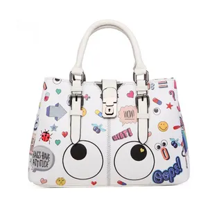 Mode trend ige große Kapazität Cartoon Big Eye Thema Druck Designer Frauen Einkaufstaschen Handtaschen Damen