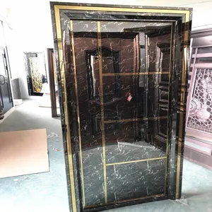 Mewah SS Besi Tahan Karat Desain Pintu Gerbang Di Guangzhou