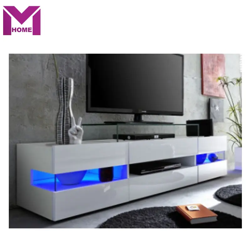 Alta calidad UV de alto brillo LED TV Gabinete de la Unidad soporte de muebles para la sala