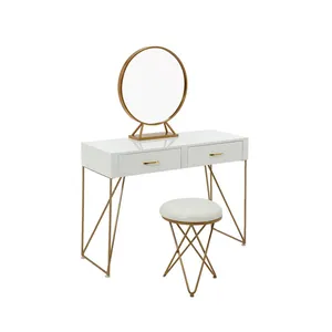 간단한 스타일 침실 미니 드레서 미니 나무 메이크업 드레싱 테이블 의자