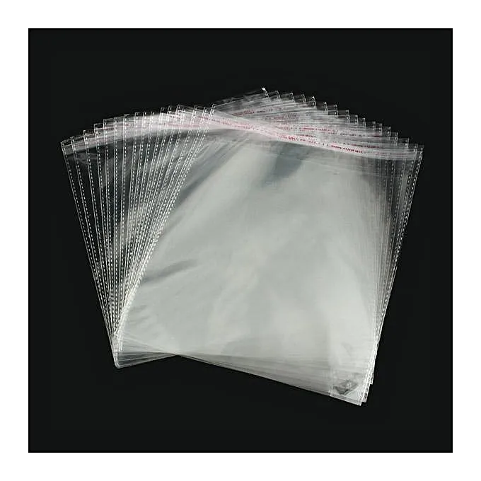 Custom manufacturers polybag cellophane plastic poly self adhesive opp clear bags