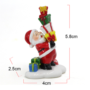 Père Noël tenant une statue en résine cadeau pour la décoration de Noël - Product Image 6