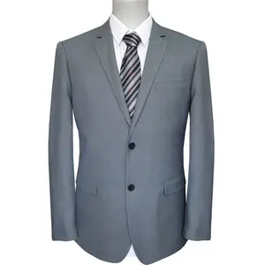 Nuevo diseño slim casual de negocios traje para hombre mens baratos trajes con gris TR tela