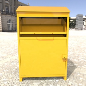 Galvanized Bin Storage Containers Clothing Recycle Bin clothes donation box clothes storage box